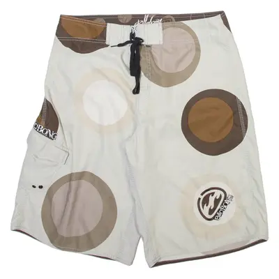 BILLABONG Mens Casual Shorts Beige Relaxed Spotted M W34