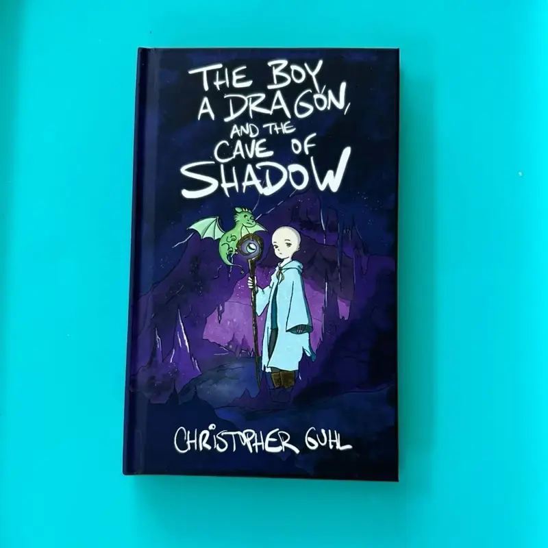 Signed Hard Cover Fantasy Book - The Boy, the Dragon, and the Cave of Shadow books