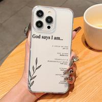 Clear Phone Case with Bible Verse, Anti-drop Phone Protective Cover, Phone Accessory Compatible with iPhone 6 7 8 X XR XS 11 ...