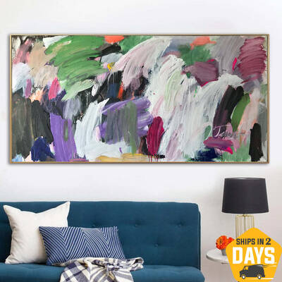 Unstretched Large Original Abstract Colorful Paintings On Canvas Modern Vivid Fine Art Textured Oil Painting | RARE SPECIMEN ...