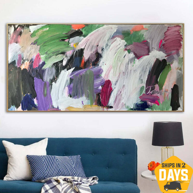 Unstretched Large Original Abstract Colorful Paintings On Canvas Modern Vivid Fine Art Textured Oil Painting | RARE SPECIMEN ...