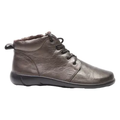 HOTTER Lace-Up Boots Silver Synthetic Womens UK 5.5