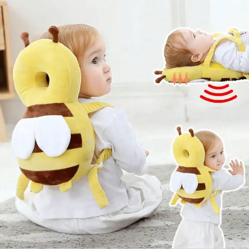 Baby Head Protector Cushion Backpack For Walking & Crawling,Christmas Elements Baby Walkers Protective Toddler Adjustable Bab...