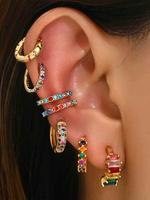 Women's Elegant Rhinestone Decorated Earrings Set, Exquisite Trendy Earrings, Fashionable Jewelry for Women & Girls for Party...