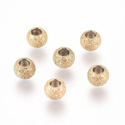 Ion Plating(IP) 304 Stainless Steel Textured Spacer Beads