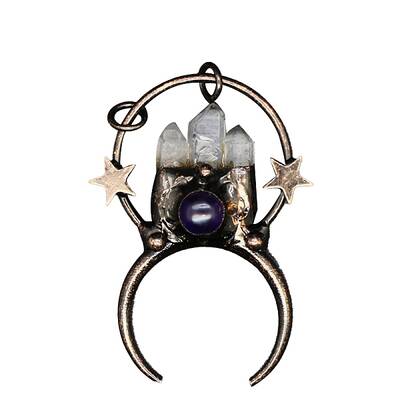 Natural Quartz Crystal Big Pendants