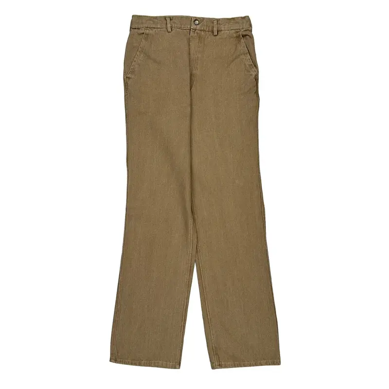 Unbranded Trousers - 26W UK 8 Beige Cotton