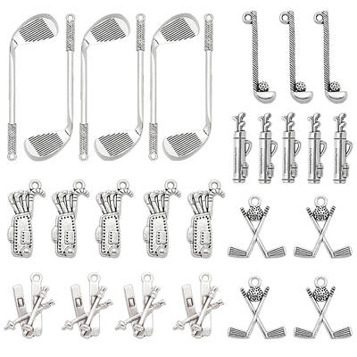 60Pcs 6 Styles Tibetan Style Alloy Pendants