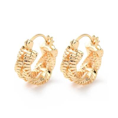 Rack Plating Brass Hoop Earrings