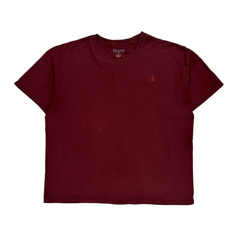 Champion T-Shirt - XL Burgundy Cotton | Size: x-large