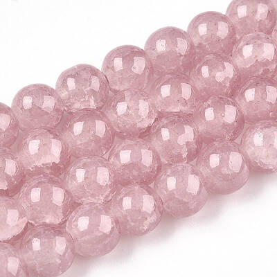 Baking Painted Crackle Glass Beads Strands