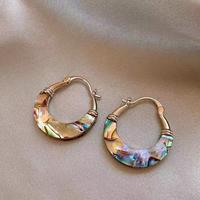 Swyii Unique Abalone Shell Accent Ear Huggies, Fashion Beach Jewelry, Accessories Women, Non Tarnish, Gifts For Wife, Mother'...