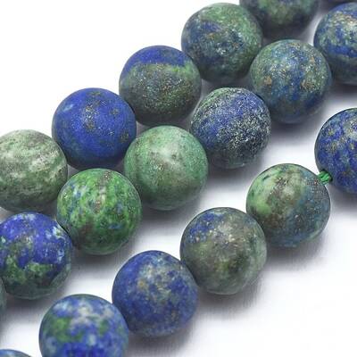 Natural Chrysocolla and Lapis Lazuli Beads Strands