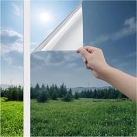 Window Privacy Film, 1 Count Anti-UV Heat Insulation Window Film, One-way Vision Window Sticker for Home Office Balcony, Deco...