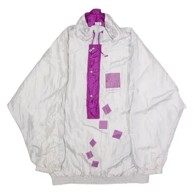 CHAMP SPORT Turner Runde Lassnitz Mens Pullover Jacket Silver 90s XL