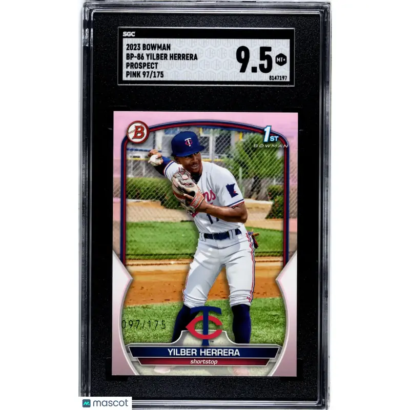 Yilber Herrera SGC 2023 Bowman #BP 86 Pros. Pink 97/175 Baseball 9.5