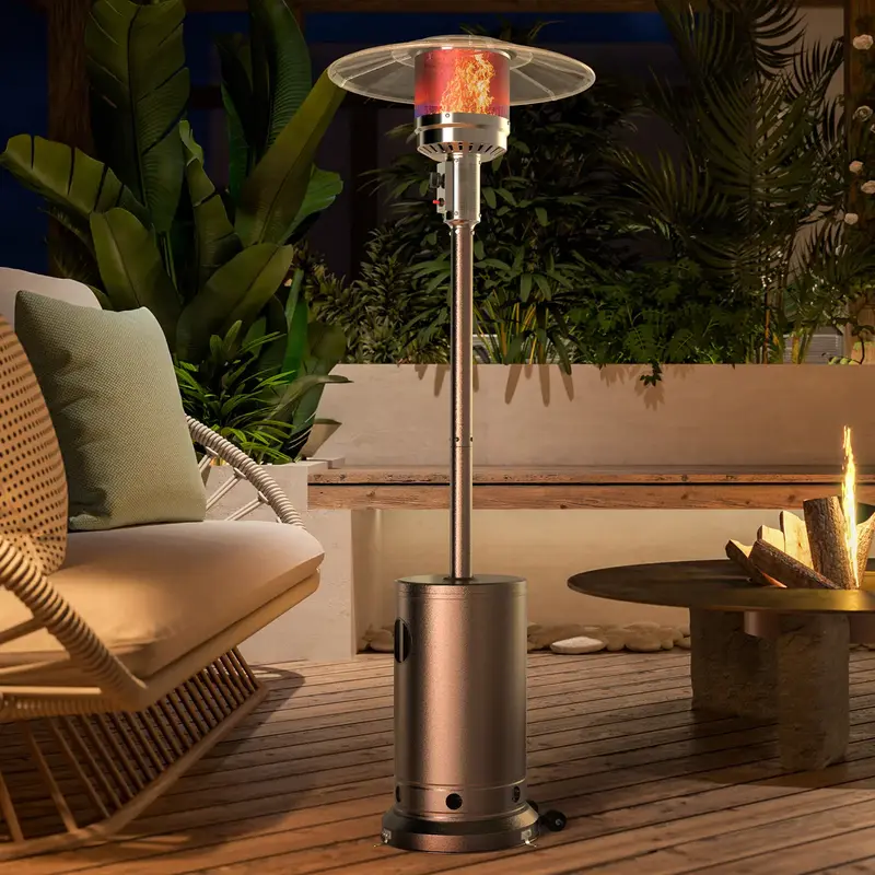 Sweet Furniture S - 48,000 BTU Propane Patio Heater with Tabletop and Wheels
