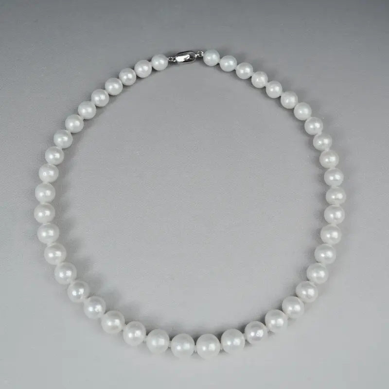 HY003 10-11mm Pearl Necklace fresh water pearls