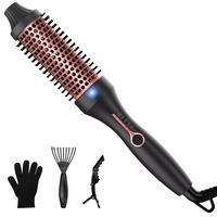 ATOPSKINS Thermal Hair Styling Set with Heated Round Brush & Curling Iron, Tourmaline Ceramic Heating for Straightening & Wav...