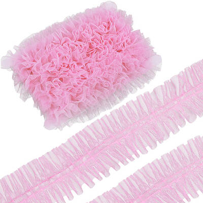 10M Polyester Pleated Lace Trim