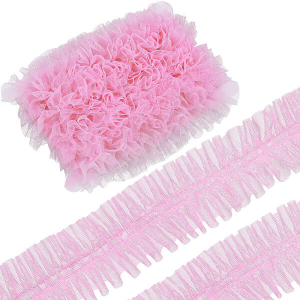 10M Polyester Pleated Lace Trim