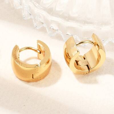 304 Stainless Steel Huggie Hoop Earrings
