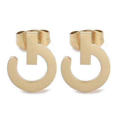 PVD Vacuum Plating 304 Stainless Steel Stud Earrings for Women