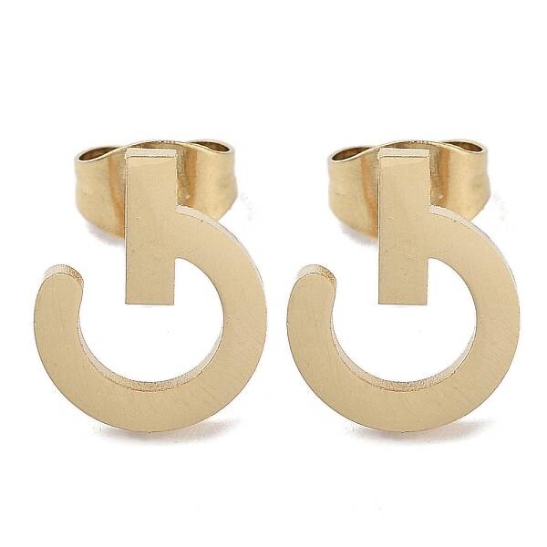 PVD Vacuum Plating 304 Stainless Steel Stud Earrings for Women