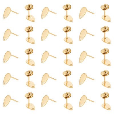 PVD Vacuum Plating 304 Stainless Steel Stud Earring Findings