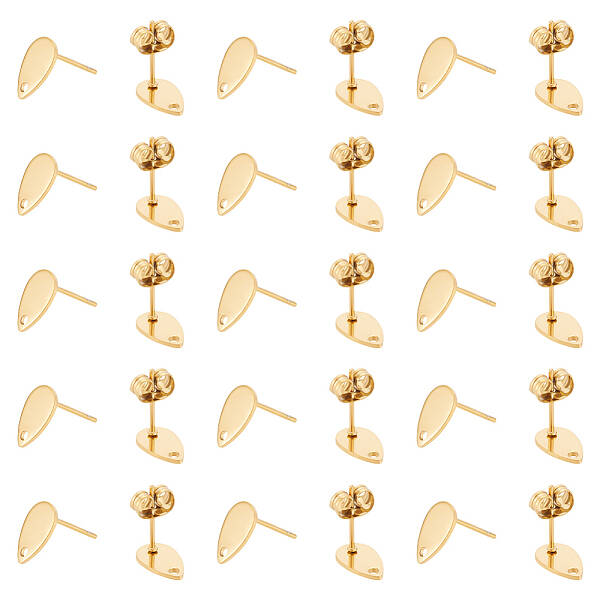 PVD Vacuum Plating 304 Stainless Steel Stud Earring Findings