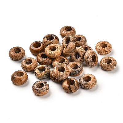 Natural Picture Jasper European Beads