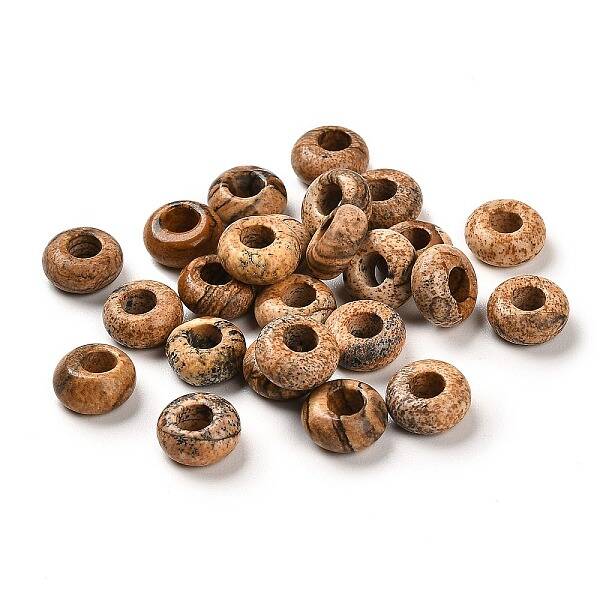 Natural Picture Jasper European Beads