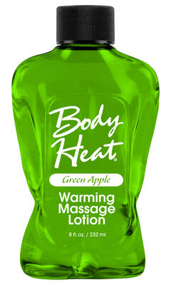 Body Heat Warming Massage Lotion - 8 Fl. Oz. - Green Apple