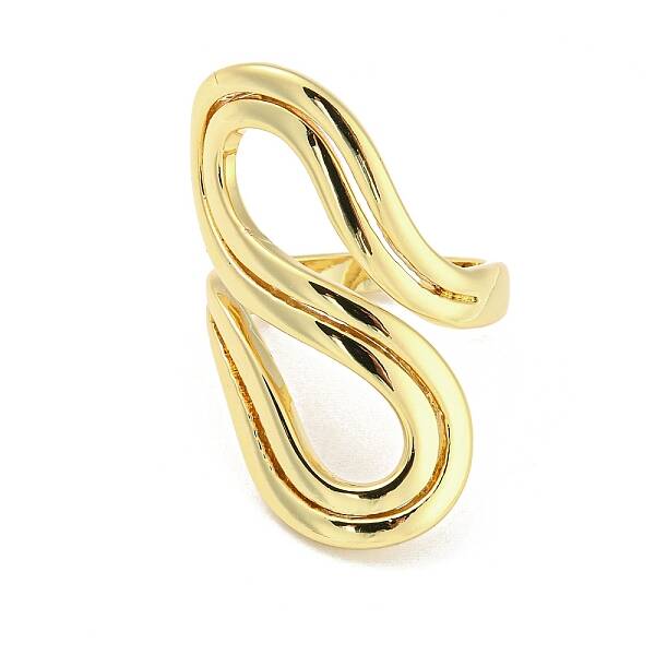 Brass Wrapped Open Cuff Rings