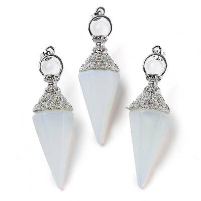 Opalite Faceted Cone Big Pendants