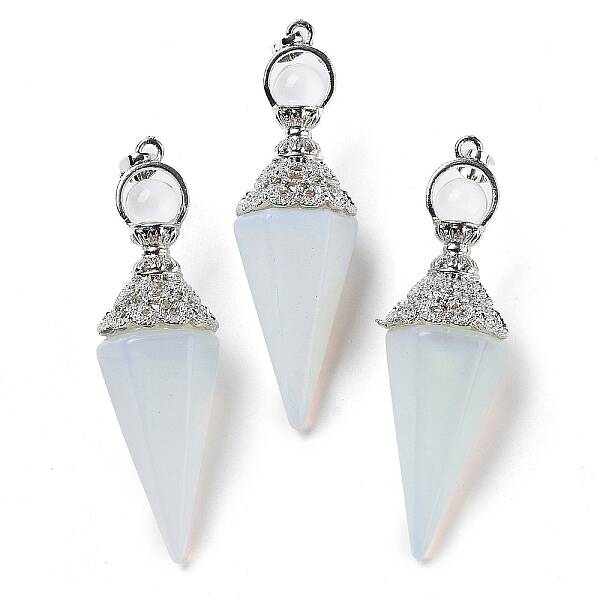 Opalite Faceted Cone Big Pendants