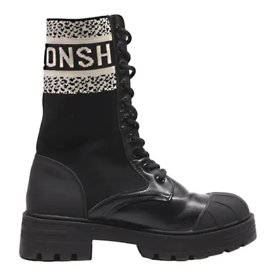 FASHIONSH Lace-Up Boots Black Synthetic Womens UK 4