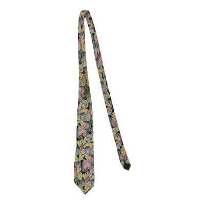 Unbranded Floral Tie - No Size Multicoloured Silk