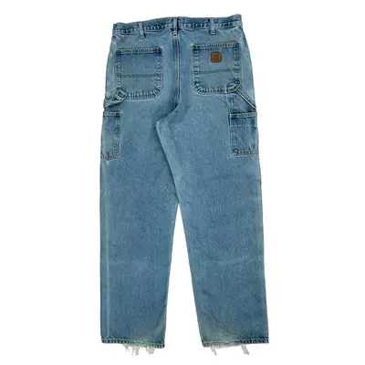 Carhartt Double Knee Carpenter Jeans - 35W 33L Blue Cotton