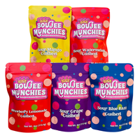Boujee Munchies Sour Gushies Bundle - Watermelon - Blue Raspberry - Mango - Grape - Strawberry Lemonade Candy Sweet Candy Swe...