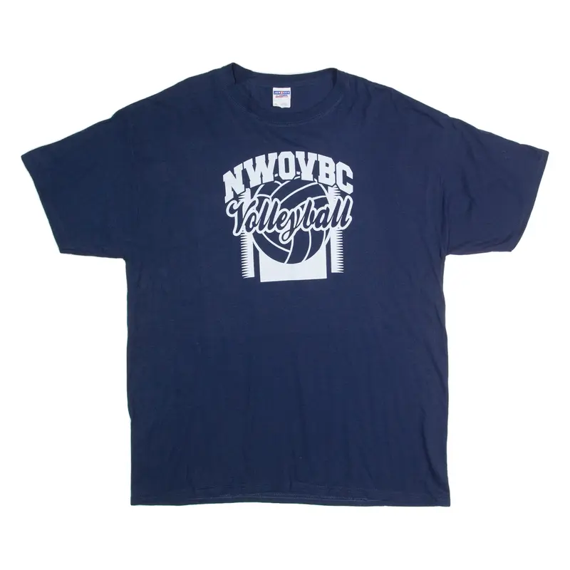 JERZEES NWOYE BC Volleyball Mens T-Shirt Blue USA XL