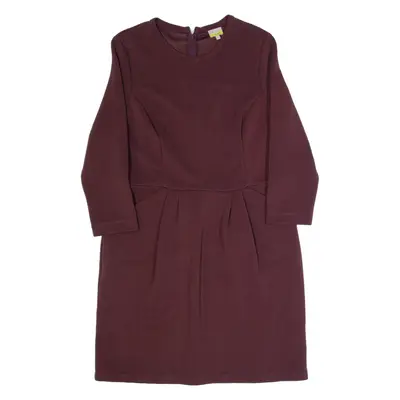 HOBBS LONDON Womens Pencil Dress Purple Long Sleeve Knee Length UK 16