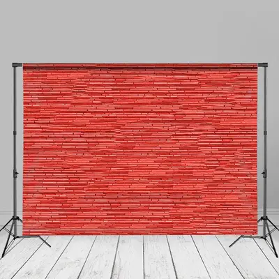 Modern Red Stripes Wall Portrait Studio Background - Aperturee