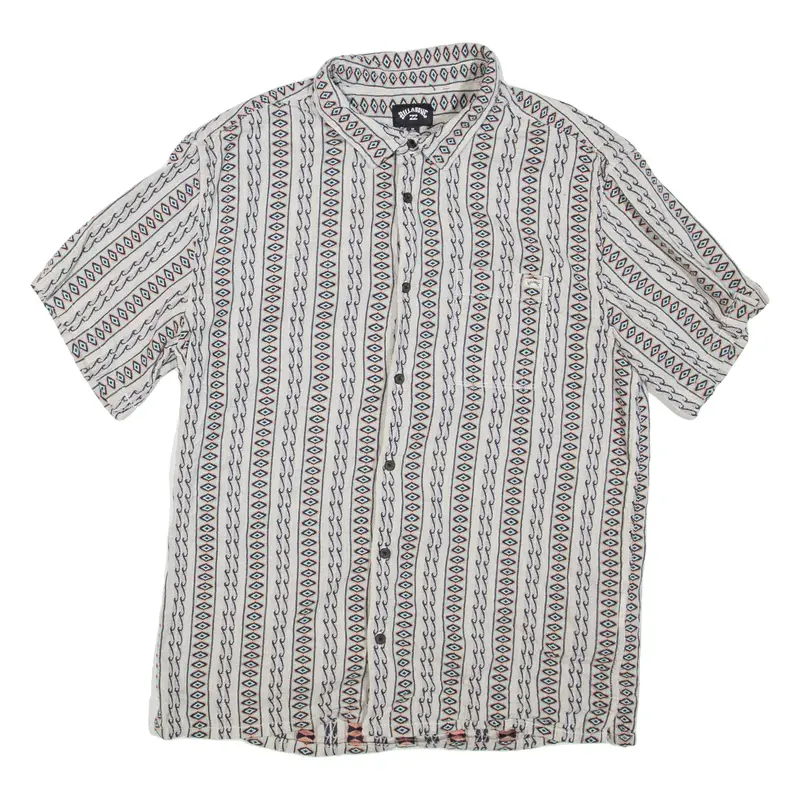 BILLABONG Mens Shirt Beige Striped M