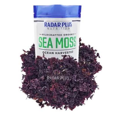 Purple Sea Moss Organic Wildcrated - Eucheuma Cottonii species from St Lucia - 4 oz dry sea moss Dried Dried