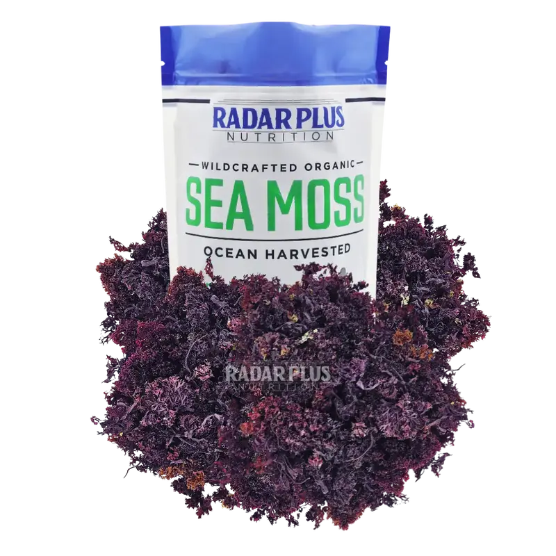 Purple Sea Moss Organic Wildcrated - Eucheuma Cottonii species from St Lucia - 4 oz dry sea moss Dried Dried