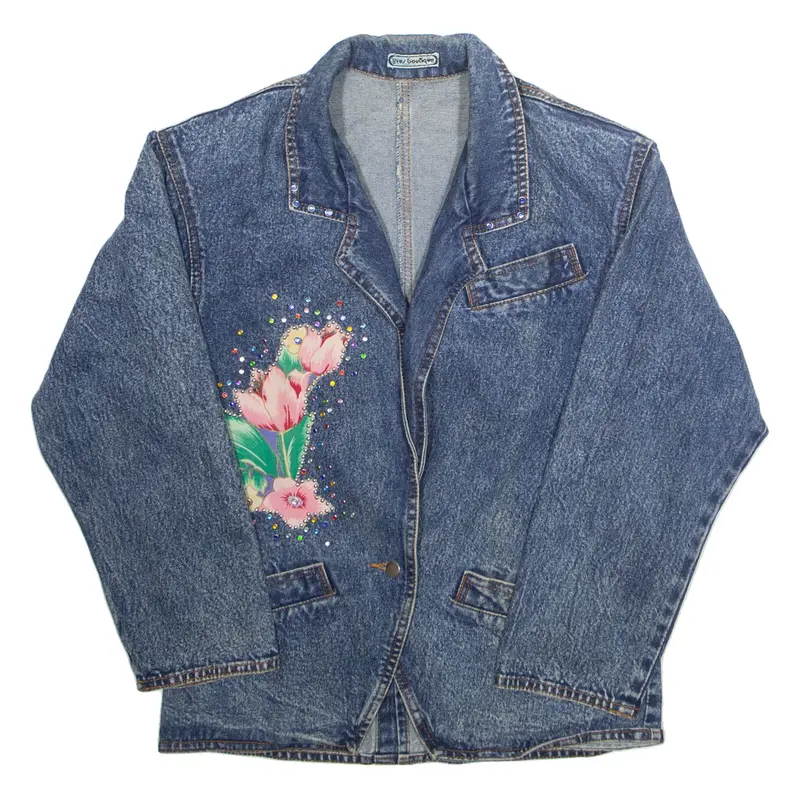 YVES BOUTIQUE Womens Denim Jacket Blue XL