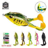 5 Counts/Box Simulated Frog Lure Set, Lifelike Artificial Fishing Lure Bait, Portable OutdoorFishing Accessories, Fishing Gea...
