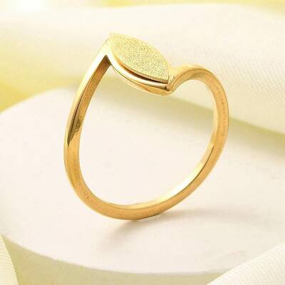 Textured Horse Eye 304 Stainless Steel Finger Ring for Women