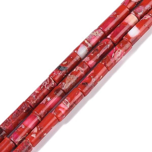 Dyed Synthetic Imperial Jasper Beads Strands